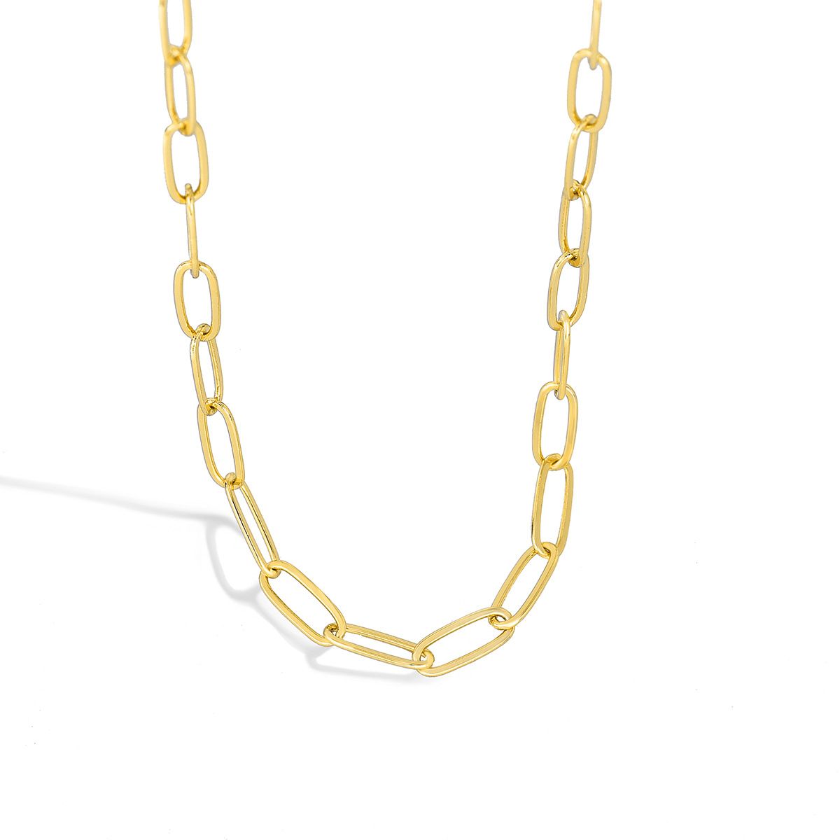 Women's Jewelry Stackable Necklace For Women With Gold Plated Copper Clip Chain Clavicle Chain Niche_ipsvogv.com