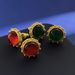 Women's Jewelry Inlaid Curved Round Artificial Gem Brushed Earrings Medieval Style Electroplated Real Gold Niche Earrings Retro_ipsvogv.com