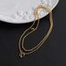 Medium To Long Sweater With Titanium Steel Gold-plated Overlay And OT Buckle Necklace, Trendy Women's Collarbone Chain_ipsvogv.com