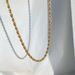 304 Stainless Steel 16K Gold Plated White Gold Plated Gold Plated Fashion Plating Geometric Necklace_ipsvogv.com