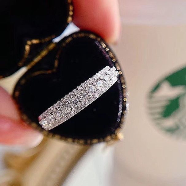 Cao Shi's New Simple And Compact Set With Full Diamond Zircon Ring, Classic Versatile Pairing, Valentine's Day Gift_ipsvogv.com