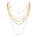 Personality Special Shaped Pearl Pendant Gold Multi Layer Necklace Female Simple Jewelry Necklace_ipsvogv.com