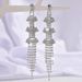 Unisex Classical Earrings Super Long Rhinestone Tassel Nightclub Earrings Dress Party Earrings Jewelry_ipsvogv.com
