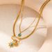 New Jewelry Double-layer Turquoise Titanium Steel Necklace, Light Luxury, Life Tree Square Layered Accessories For_ipsvogv.com