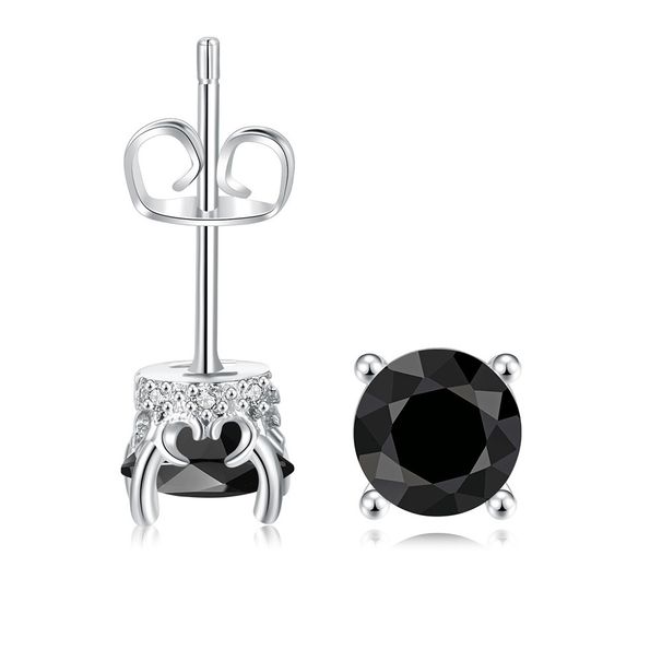 Unisex claw single zircon earrings for women, round single diamond earrings, hot selling earrings_ipsvogv.com