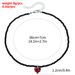 Black Crystal Beaded Neck Chain Necklace, Fashionable Red Love Zircon Pendant Necklace For Women_ipsvogv.com