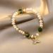 Baroque Shaped Freshwater Pearl With Ins Style Minimalist Design, Personalized And Trendy Fishtail Crystal Bracelet,_ipsvogv.com