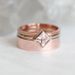 Rose Gold Set Ring Instagram Internet Celebrity Fashion Jewelry Square Diamond Women's Handmade_ipsvogv.com