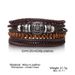 2125 Multi-layer Adjustable Leather Beaded Hand-woven Men's Bracelet Jewelry_ipsvogv.com