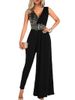 Women's Clothing Long Sleeve Lace Lace Waisted Two piece Jumpsuit_ipsvogv.com