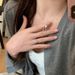 S Pure Silver Ribbon Bow Necklace For Women Korean Style Ins Sweet Glossy Line Niche Design Clavicle Chain_ipsvogv.com