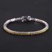 New S925 Sterling Silver Diamond Tennis Chain 3/4/5mm Bracelet Ins Style Fresh Yellow Moissanite Bracelet_ipsvogv.com