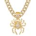 Personalized Design Alien Spider Pendant Hip Hop Full Diamond 3D Cuban Chain Necklace Jewelry_ipsvogv.com