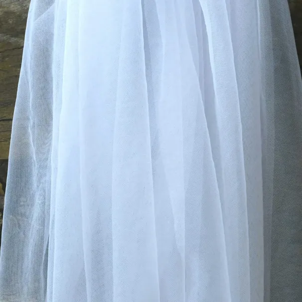 Hair Jewelry Short Veil Lace Edge Bridal Veils 1 Tier Fingertip Length Mantilla Soft Wedding Dresses Accessories For_ipsvogv.com