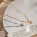 Korean Style Niche Design, Lucky Golden Bean Necklace, Internet Famous Trend, Light Luxury Snake Bone Round Bead Chain_ipsvogv.com