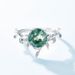 Water Grass Agate Ring Female S925 Silver Natural Green Moss Open Finger Ring Retro_ipsvogv.com