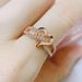 Fashion heart shaped women's engagement ring zircon micro inlaid real gold plated_ipsvogv.com
