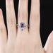 Sanjie's New Women's Wedding Engagement Creative Color Diamond Water Drop Pair Ring_ipsvogv.com