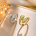 Micro Inlaid Zircon Double Headed For Women, Light Luxury, High-end, Snake Shaped Personalized Index Finger Ring, Niche_ipsvogv.com