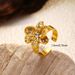 Women’s Jewelry Set Fashion Stainless Steel Ring Versatile Flower Geometric Gold Plated Stainless Steel Ring Ring_ipsvogv.com