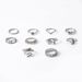New Chain Metal Element Diamond Moon Butterfly Heart Snake Ring Set Of 10_ipsvogv.com