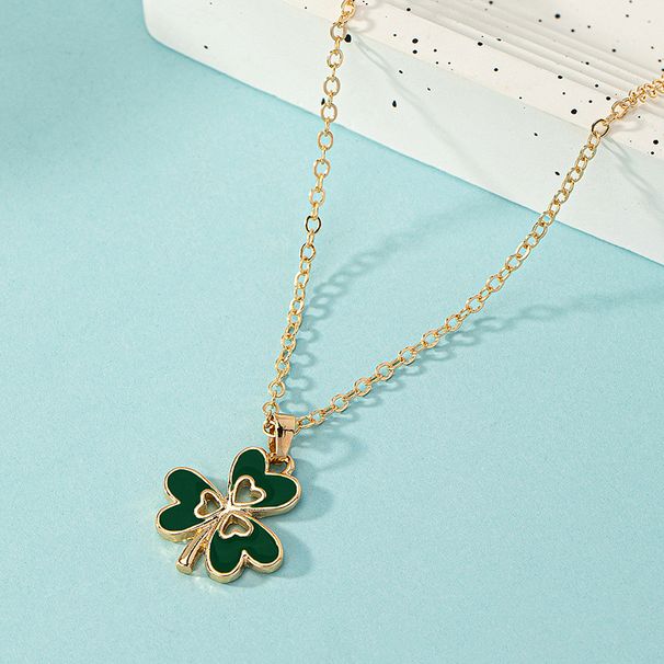 Love Hollow Emerald Necklace Pendant Simple Temperament Personality Clavicle Necklace For Women_ipsvogv.com