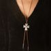 Women's Jewelry Retro Turquoise Cross Necklace Fashion Leather Rope Does Not Fade Retro Love Sweater Chain_ipsvogv.com