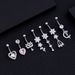 Women's Jewelry Zircon Belly Button Ring New Heart Shaped Zircon Belly Button Nail Piercing Jewelry_ipsvogv.com