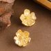 Fashionable Matte Gold And Silver Three-dimensional For Women, Exaggerated, Light Luxury, High-end Floral Earrings_ipsvogv.com
