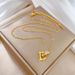 Unisex ring temperament personality minimalist wind furnace real gold necklace female ins clavicle chain_ipsvogv.com