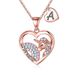 Unicorn Necklace, Heart-shaped Letters A-Z, Zircon Pendant, Fast Selling Children's Jewelry_ipsvogv.com