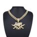 Unisex Alloy Necklace For Men And Women Double Gun BABY Pendant Hip Hop Personality Fashion Rap Street Trend Diamond Pendant_ipsvogv.com