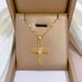 Steel 【 Titanium 】 Light Luxury Cross Palm Full Of Zirconia Set With Real Gold Necklace For Women, Transporting 【 】 Women,_ipsvogv.com