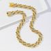 Hip Hop Style Alloy Full Diamond Cuban Chain Men's Versatile Trendy Necklace Accessories_ipsvogv.com