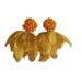 Unisex French Yellow Chiffon Flower Earrings Retro Fairy Temperament Exaggerated Holiday Style Niche Design Earrings Earrings_ipsvogv.com