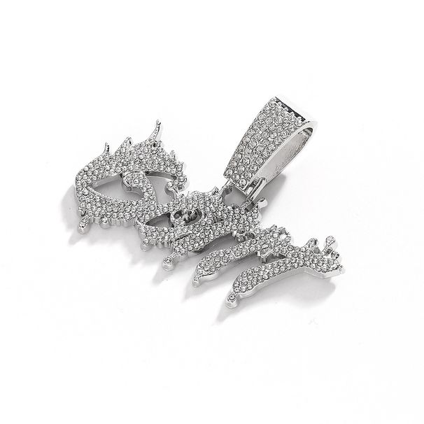 Personalized New Product 3D Full Diamond Flame Letter GOTIT Pendant Hip Hop Street Rap Jewelry For Men_ipsvogv.com