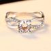 Sterling Silver Ring For Women, 1 Carat Slim Waist Moissanite Ring Silver Jewelry_ipsvogv.com
