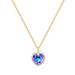 【 】 Colorful Love Fashion Light Luxury Charm Gorgeous Full Diamond Necklace Women's Versatile Clavicle Chain Titanium_ipsvogv.com