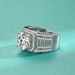 Silver Moissanite Pattern Men's Ring Domineering Personality 5 Carat Large Men's Ring_ipsvogv.com