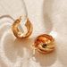 Women's Jewelry Classic Multi Layer Circular Design Circle Earrings Copper Plated K Real Gold Cold Style INS Simple Earrings_ipsvogv.com