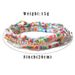Bohemian style beaded fashionable multi-layer beige mixed color elastic bracelet, F16310_ipsvogv.com