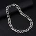 Cuban chain necklace fashion hip hop necklace with diamond Cuban chain Necklaces_ipsvogv.com