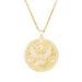 hot selling Eagle Guardian cross pendant necklace unisex copper plated real gold inlaid zircon accessories_ipsvogv.com