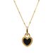 New Black and White Double sided Fritillaria Love Titanium Steel Necklace for Female Minority Design Sense Collar Chain_ipsvogv.com