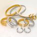 Wemen's Jewelry Titanium Steel Zircon Necklace Earrings Open Bracelet Collar Set_ipsvogv.com