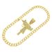 Exaggerated and cool personality, full diamond gun necklace, trendy man street Cuban chain, punk accessory pendant_ipsvogv.com