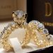 New Jewelry Women's Round Inlaid Fashion Pair Full Diamond Ring_ipsvogv.com