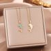 Korean Version Of Minimalist And Personalized Cat's Eye Stone Dolphin Necklace, Cute Female Niche, Popular Online_ipsvogv.com