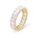 Ins5mm Rectangular Zircon Women's Ring, Real Gold Electroplated Full Diamond Trendy Hip-hop Ring_ipsvogv.com