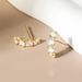 Earrings Sterling Silver Combination Zircon Earrings Niche All-match Minimalist Temperament Jewelry Korean Women's High-end Sense_ipsvogv.com